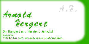 arnold hergert business card